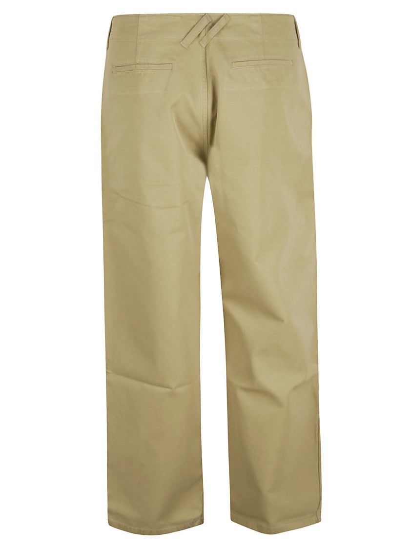 Burberry Straight-Leg Cotton Trousers With Button Closure
