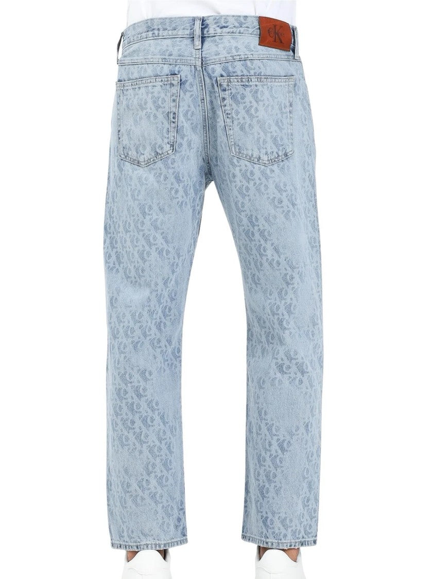 Calvin Klein Jeans Light Blue Cotton Straight Jeans