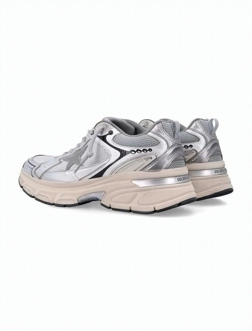 Golden Goose Light Star Sneakers With Mesh And Leather Accents