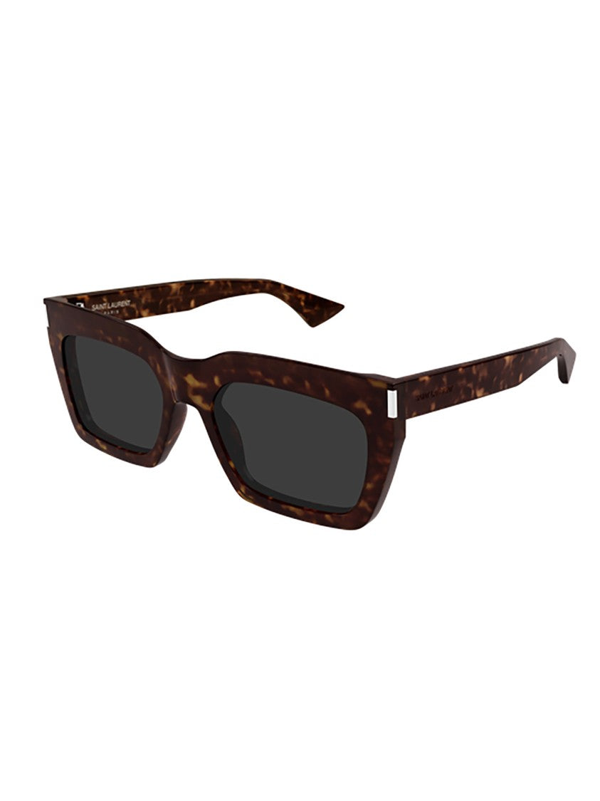 Saint Laurent Tortoiseshell Rectangle Sl 810 Sunglasses With Metal Accents
