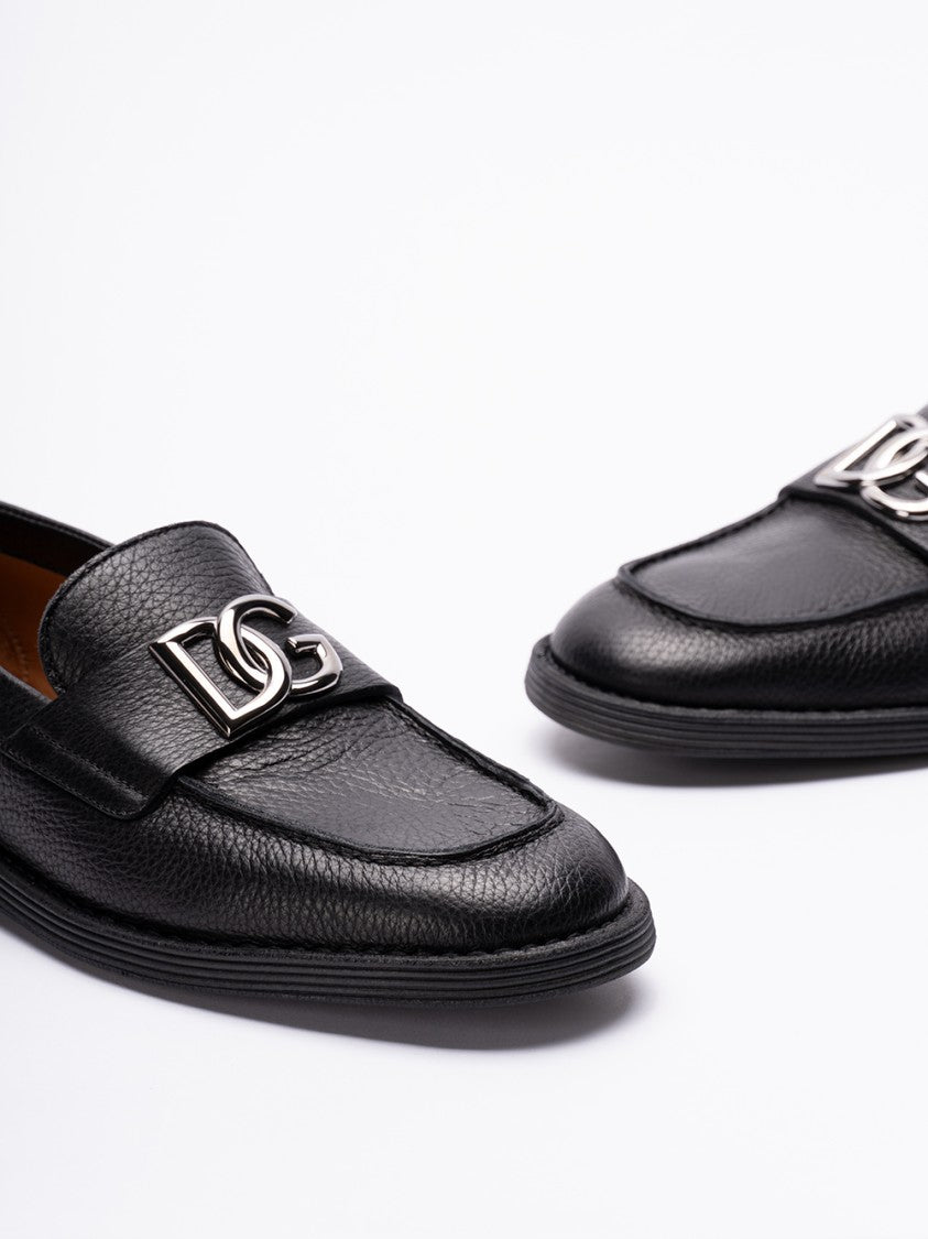 Dolce & Gabbana Refined Black Leather Loafers