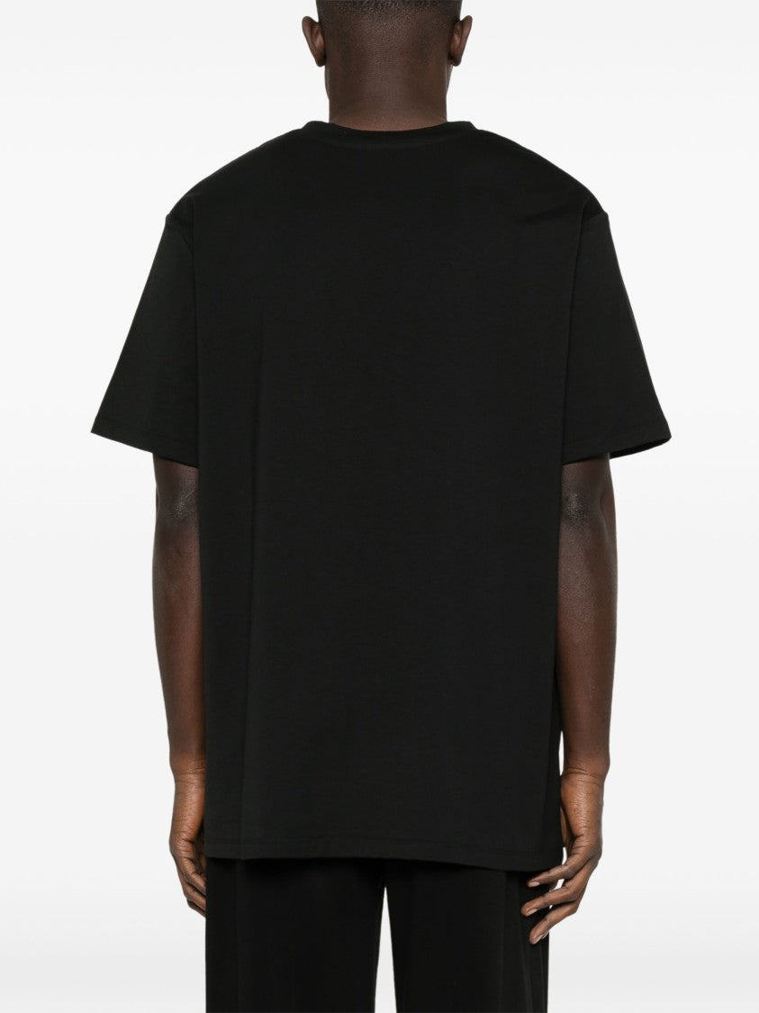 Balmain Black T-Shirt Organic Cotton Logo T-Shirt