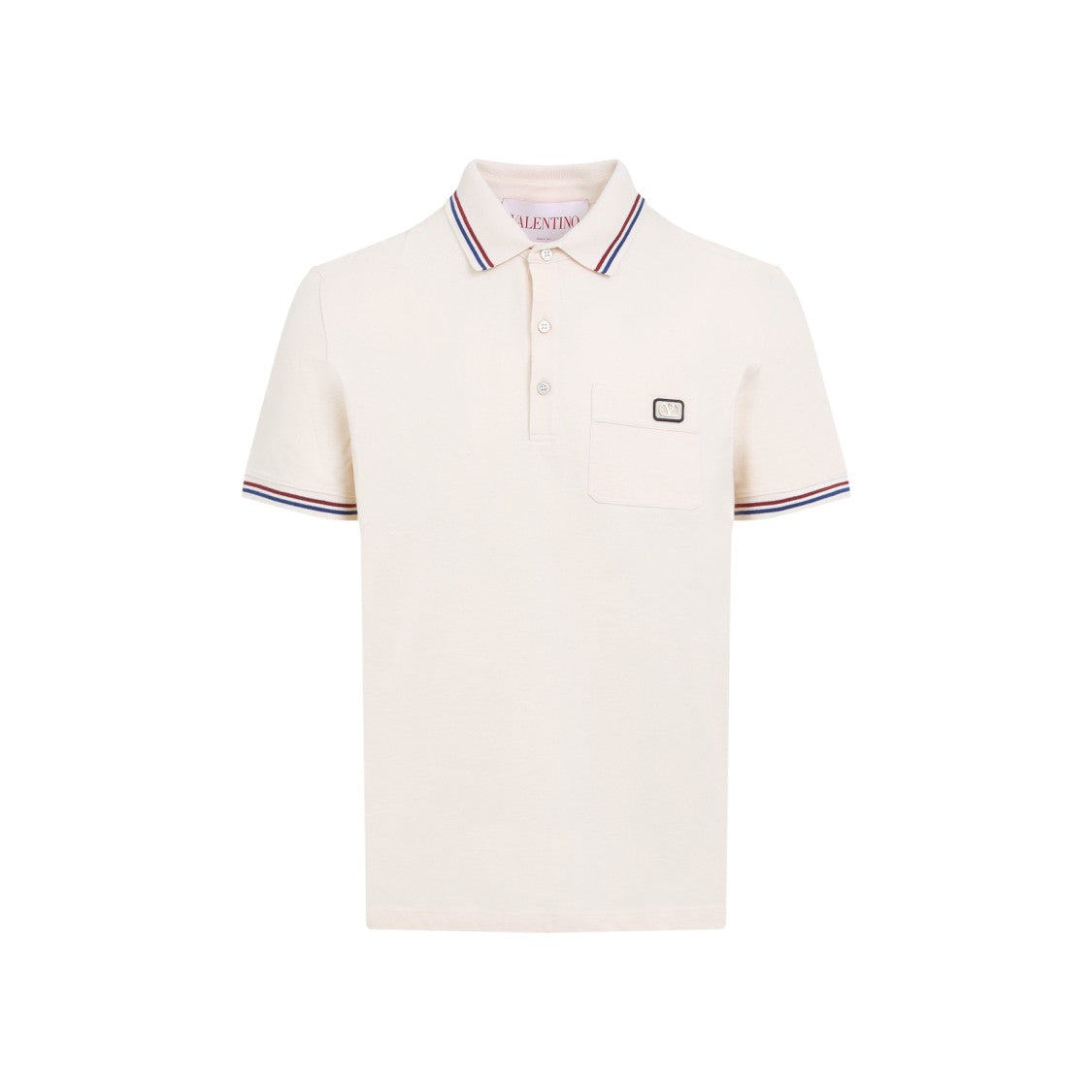 Valentino Neutral Cotton Polo Shirt