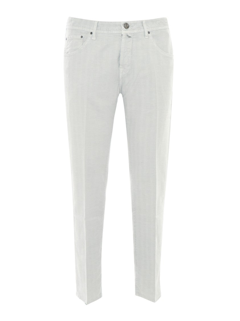 Jacob Cohen Scott Textured Slim Cropped Carrot Pants