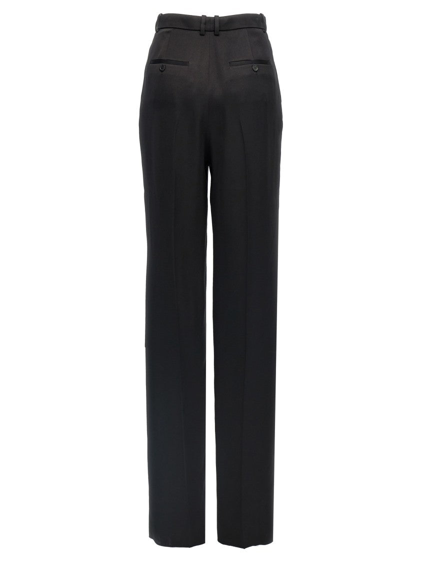 Saint Laurent Silk Satin Trousers