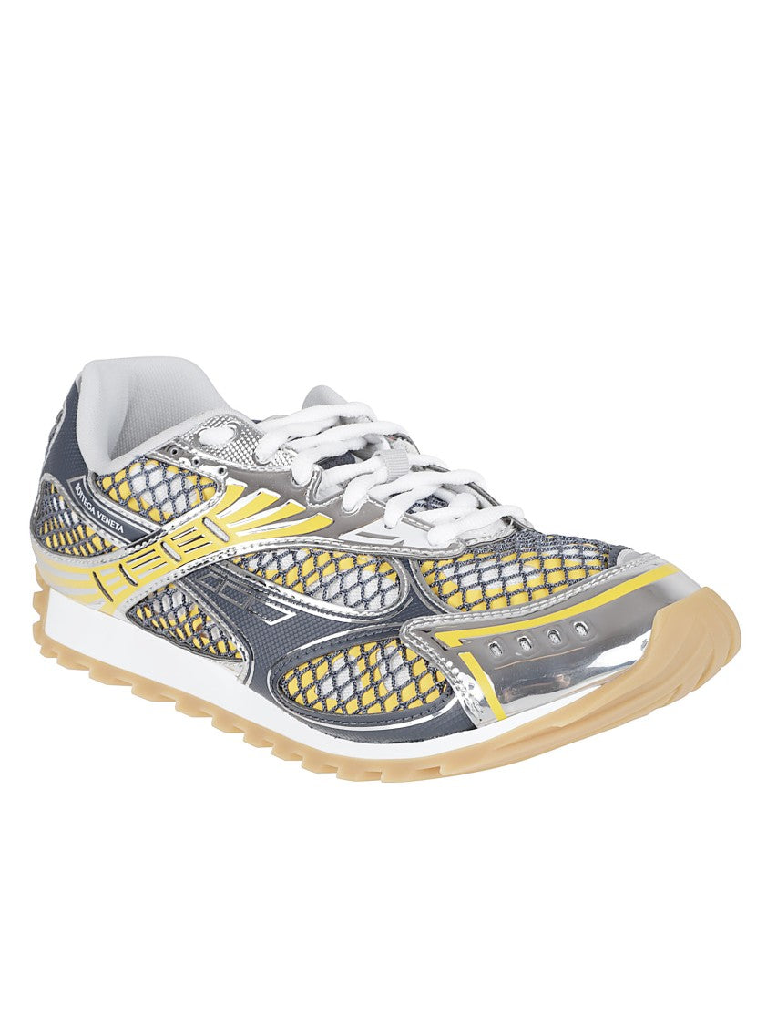 Bottega Veneta Grey Metallic Dynamic Sneakers