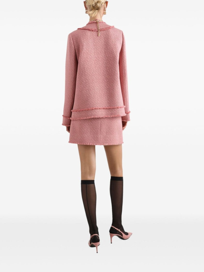 Dolce & Gabbana Fitted Pink Mini Skirt