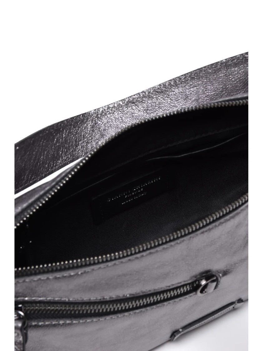 Gianni Chiarini Silver Leather Cindy Shoulder Bag