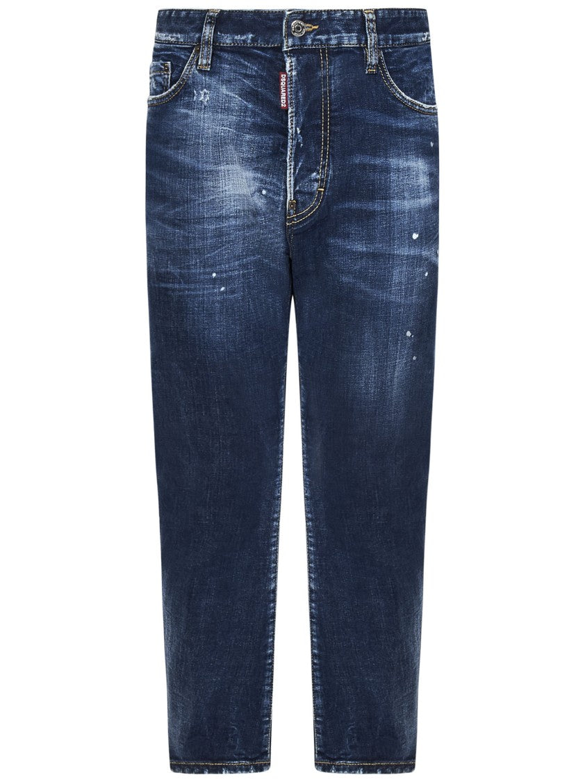 Dsquared2 Distressed Blue Denim Slim Fit Pants