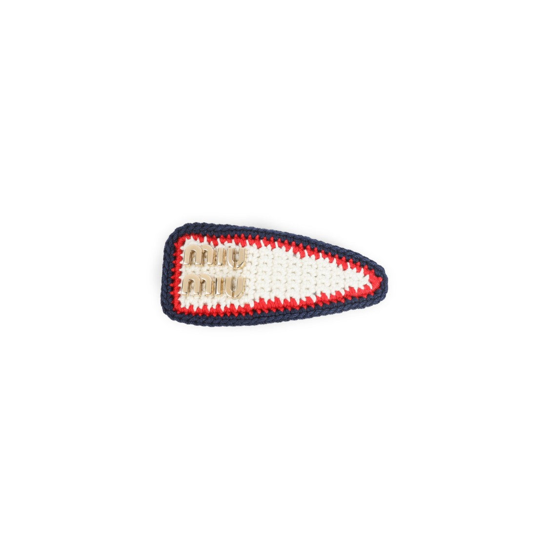 Miu Miu Triangular Textured Crochet Hair Clip