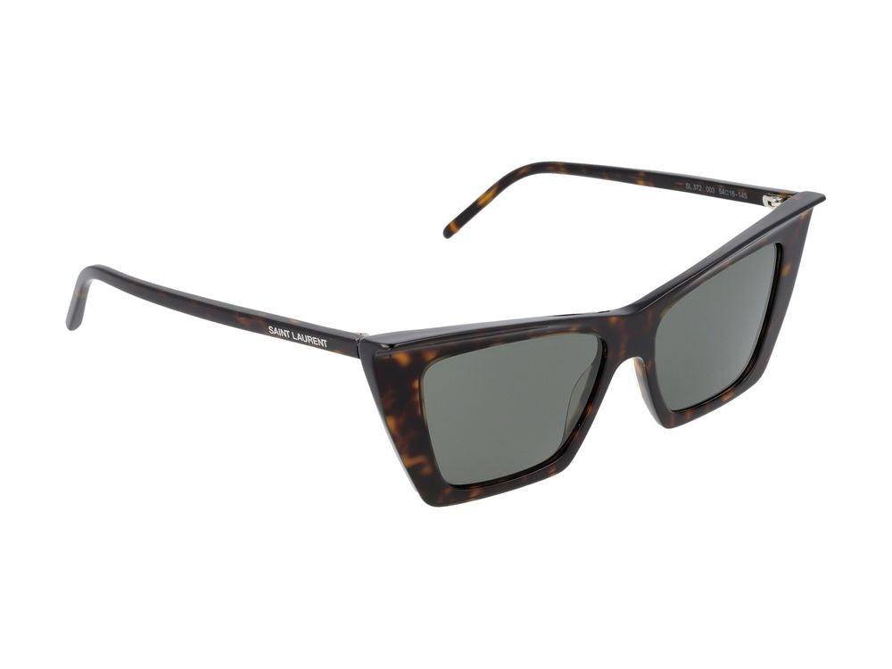 Saint Laurent Havana Oversized Square Acetate Sunglasses