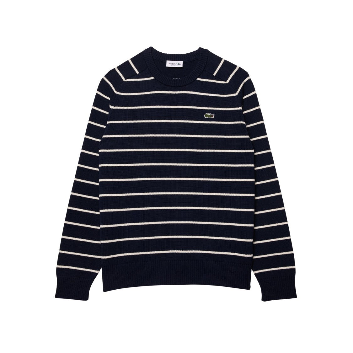 Lacoste Sailor-Style Striped Pullover In Seamless Jersey