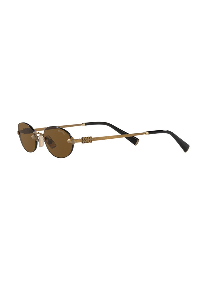 Miu Miu A54s Sole Slim Oval Brown Sunglasses