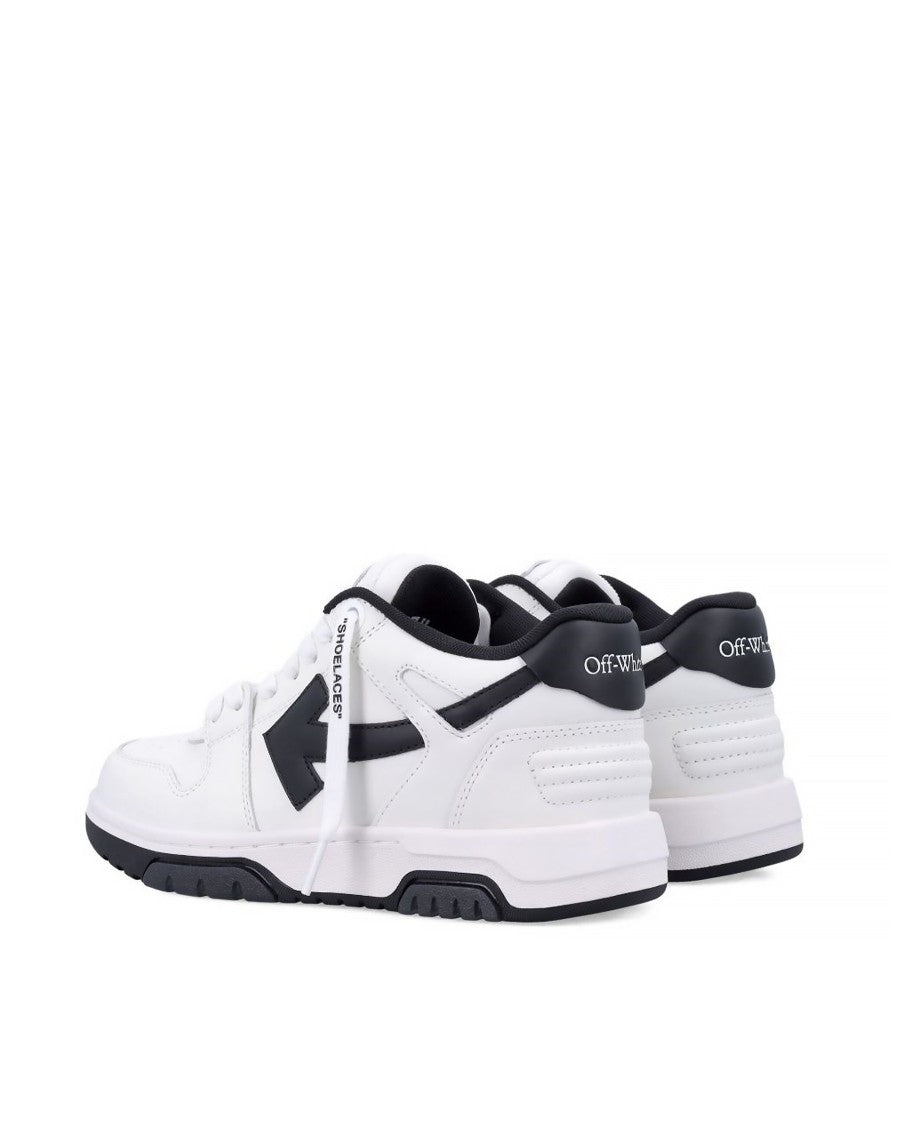 Off-White Hybrid 90S-Inspired Low-Top Sneakers With Calf Leather Finish