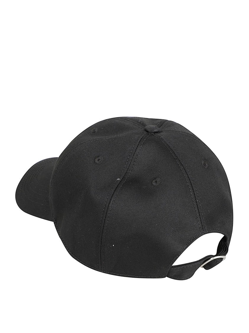 Off-White Classic Black Baseball Cap With Embroidered Arrow Motif
