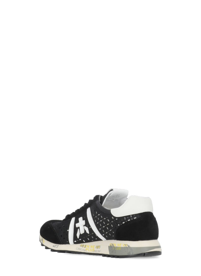 Premiata Black Lucyd 7414 Perforated Sneakers