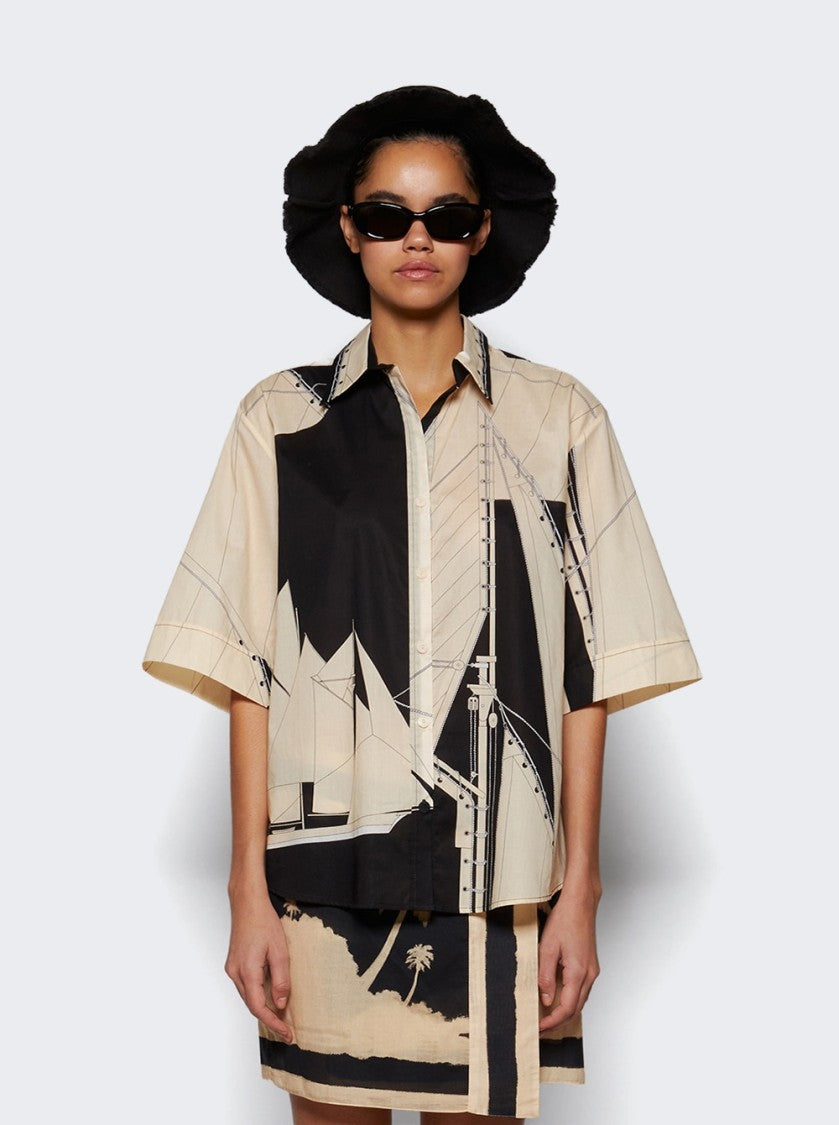 Johanna Ortiz Salty Promises Shirt Sand And Ecru