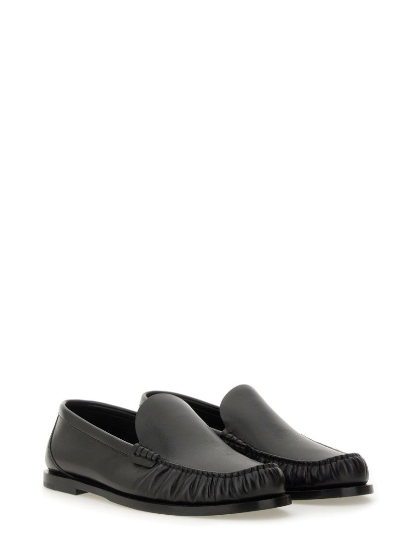 Saint Laurent Moccasin With Gathered Detail And Low-Profile Sole