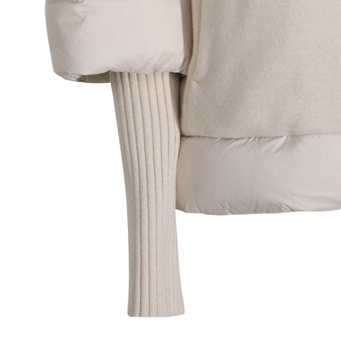 Moorer Padded Coat With High Collar And Textured Finish