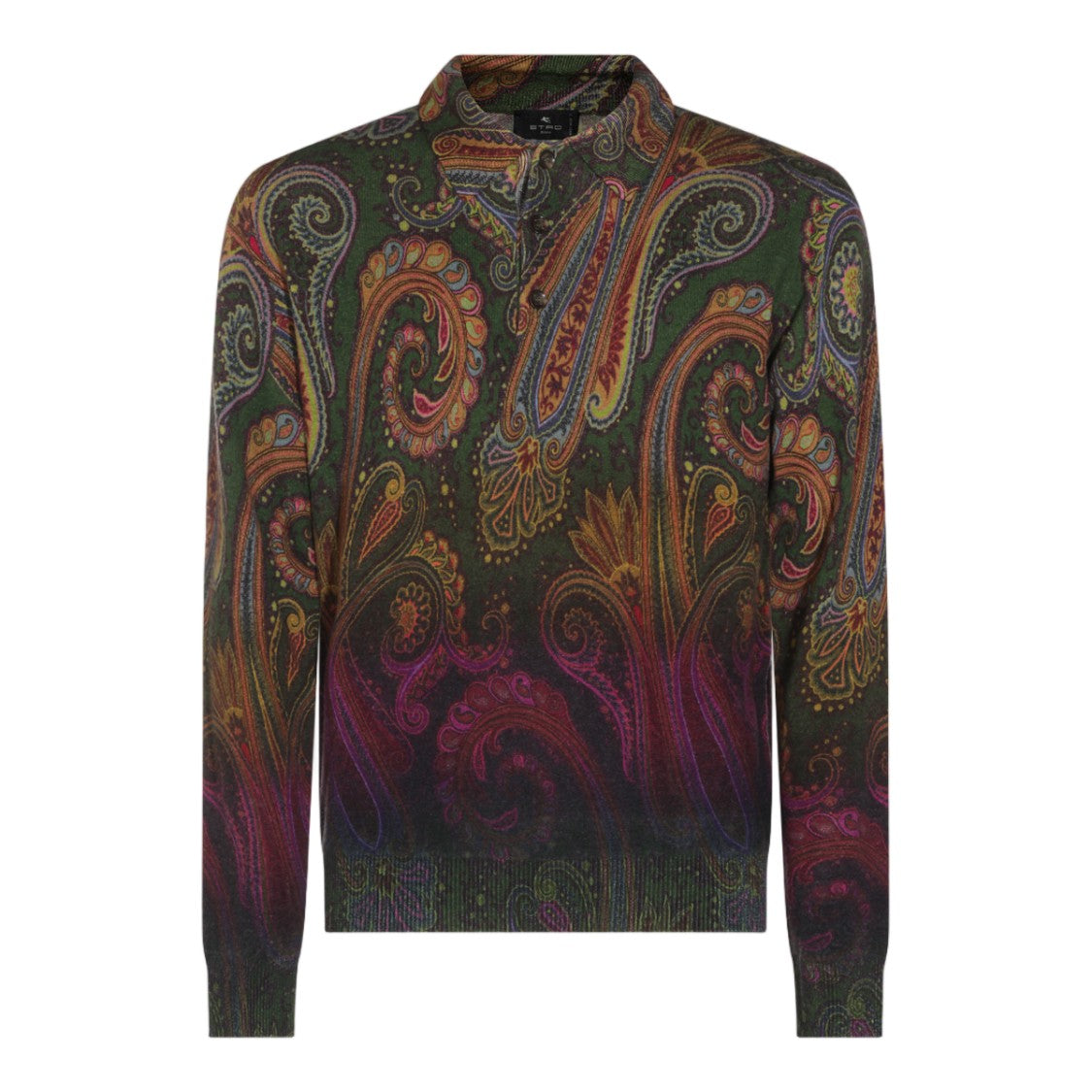 Etro Paisley Knit Sweater With High Collar