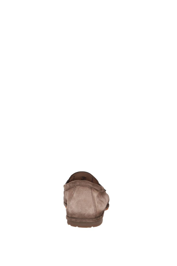 Santoni Carlo Patina Suede Driver Loafers