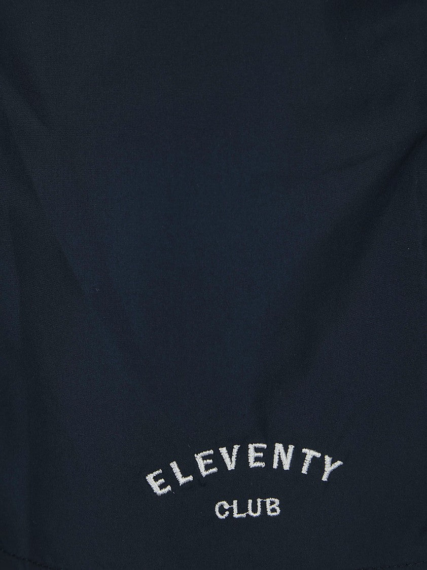 Eleventy Technical Fabric Swim Shorts With Sporty Drawstring