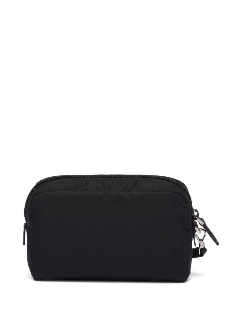 Prada Black Rectangular Recycled Polyamide Wristlet