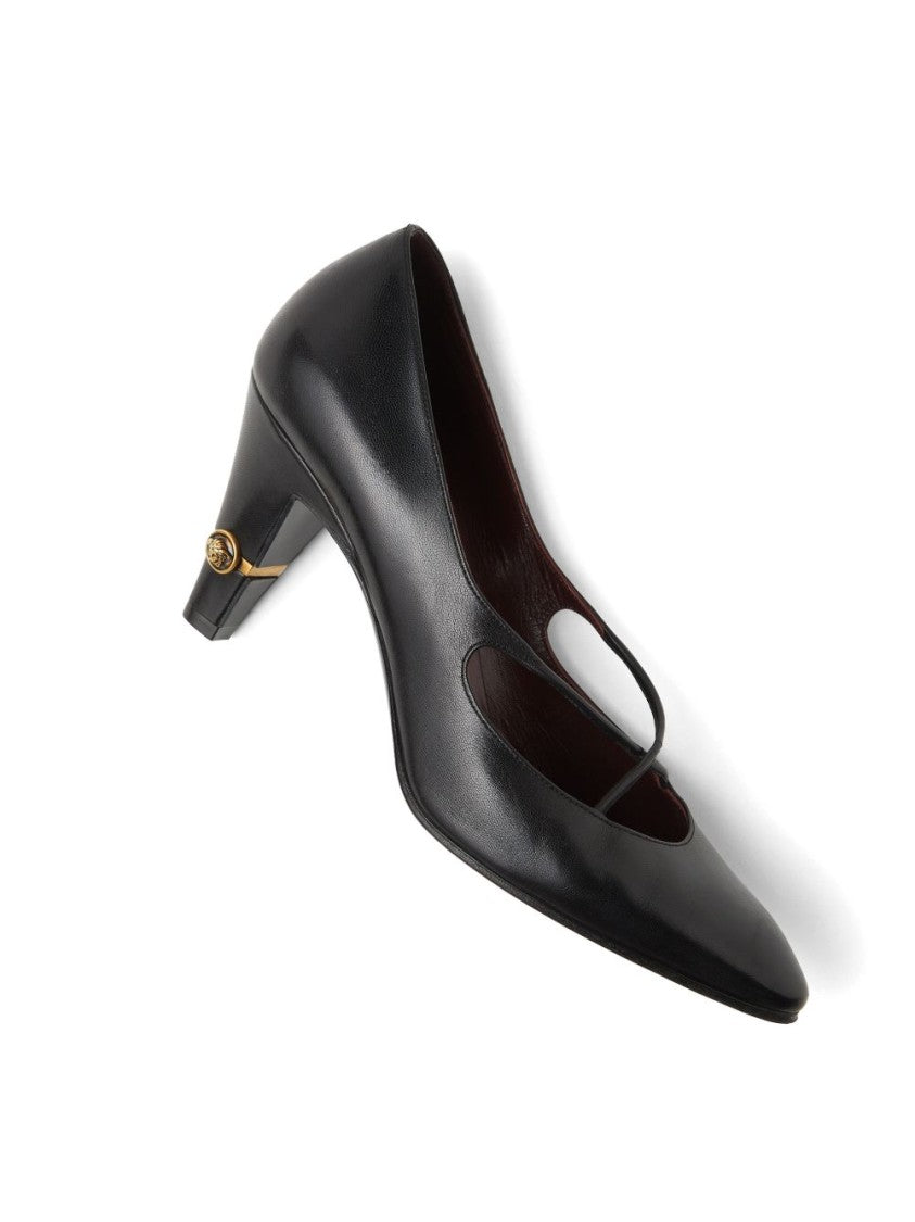 Versace Black Giulietta Leather Medusa Pumps
