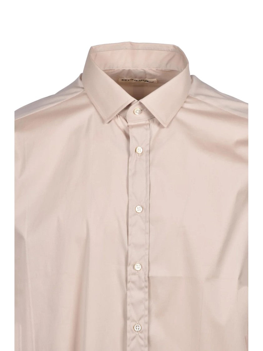 Deuxieme Beige Stretch Cotton Shirt