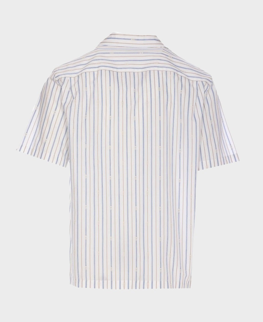 Alexander Mcqueen Vertical Striped Short-Sleeved Shirt