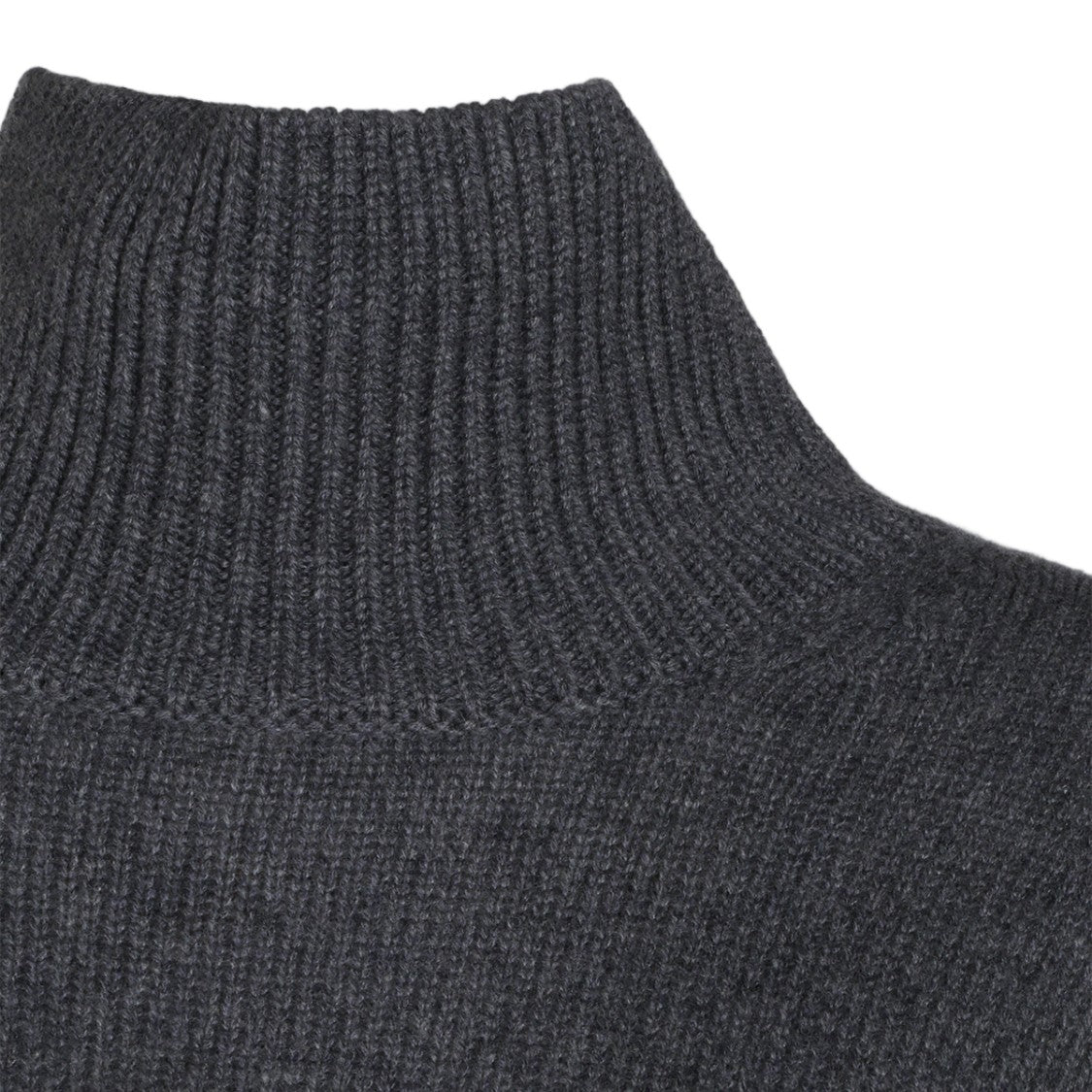 Lisa Yang High Ribbed Turtleneck Sweater With Side Slits