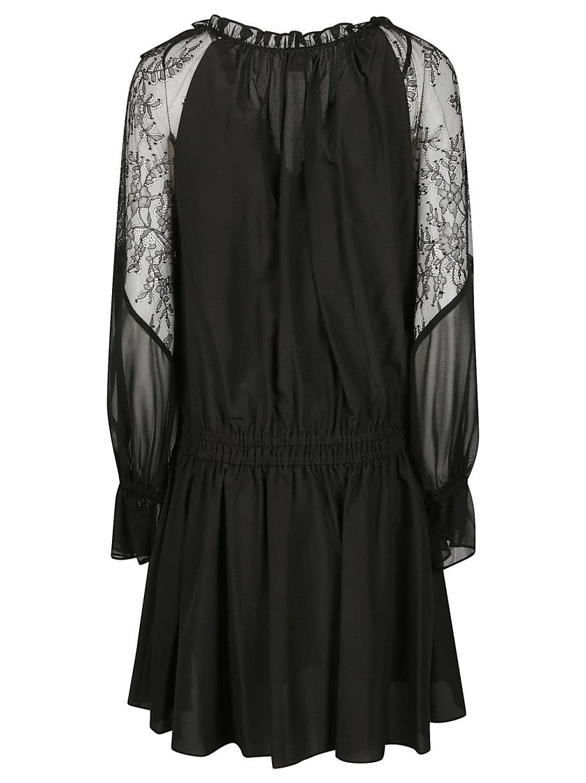 Pinko Aggie Raffle Trim Lace Mini Dress