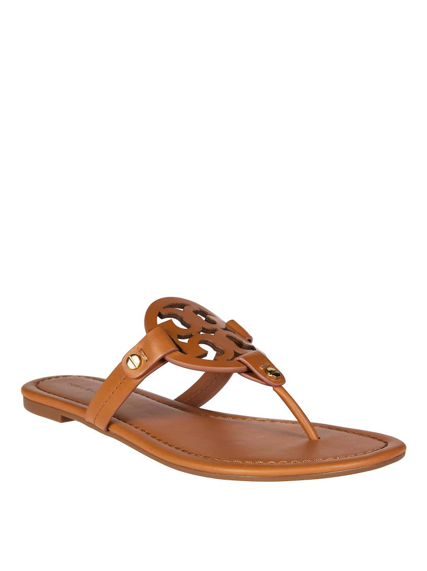 Tory Burch Brown Miller Circular Cut Out Sandals