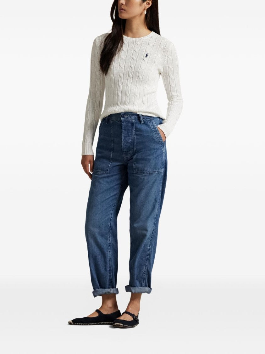 Polo Ralph Lauren Cable Knit Classic Crew Neck Sweater