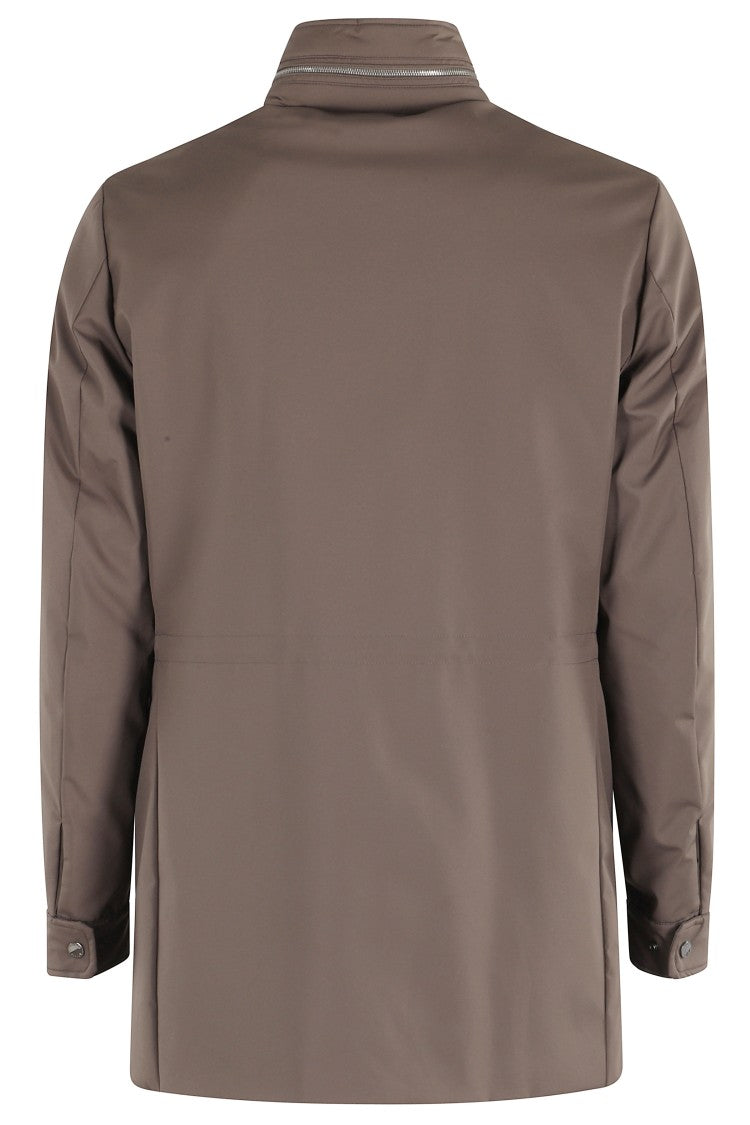 Moorer Arms Jacket In Mink With Concealed Hood