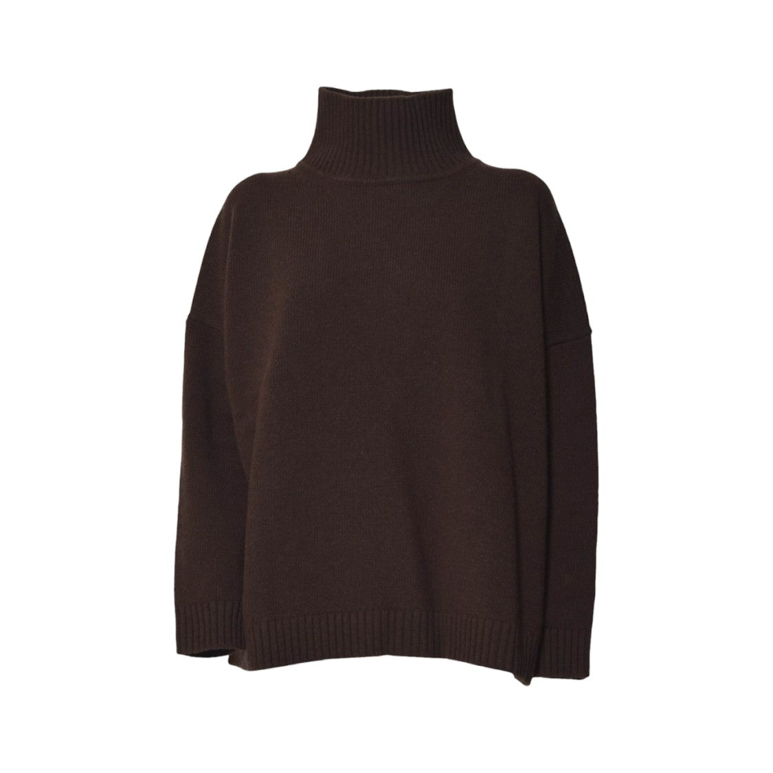 Max Mara High Ribbed Turtleneck Sweater With Relaxed Fit
