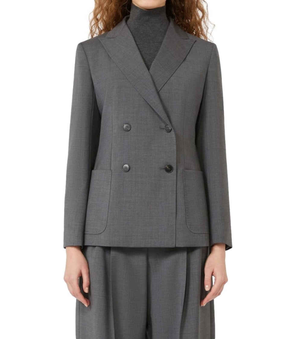 Max Mara Double-Breasted Tailored Jacket With Wide Lapels
