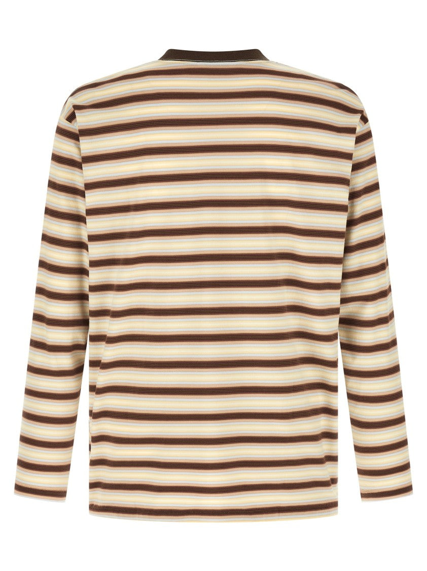 Auralee Gradient Stripes T-Shirt