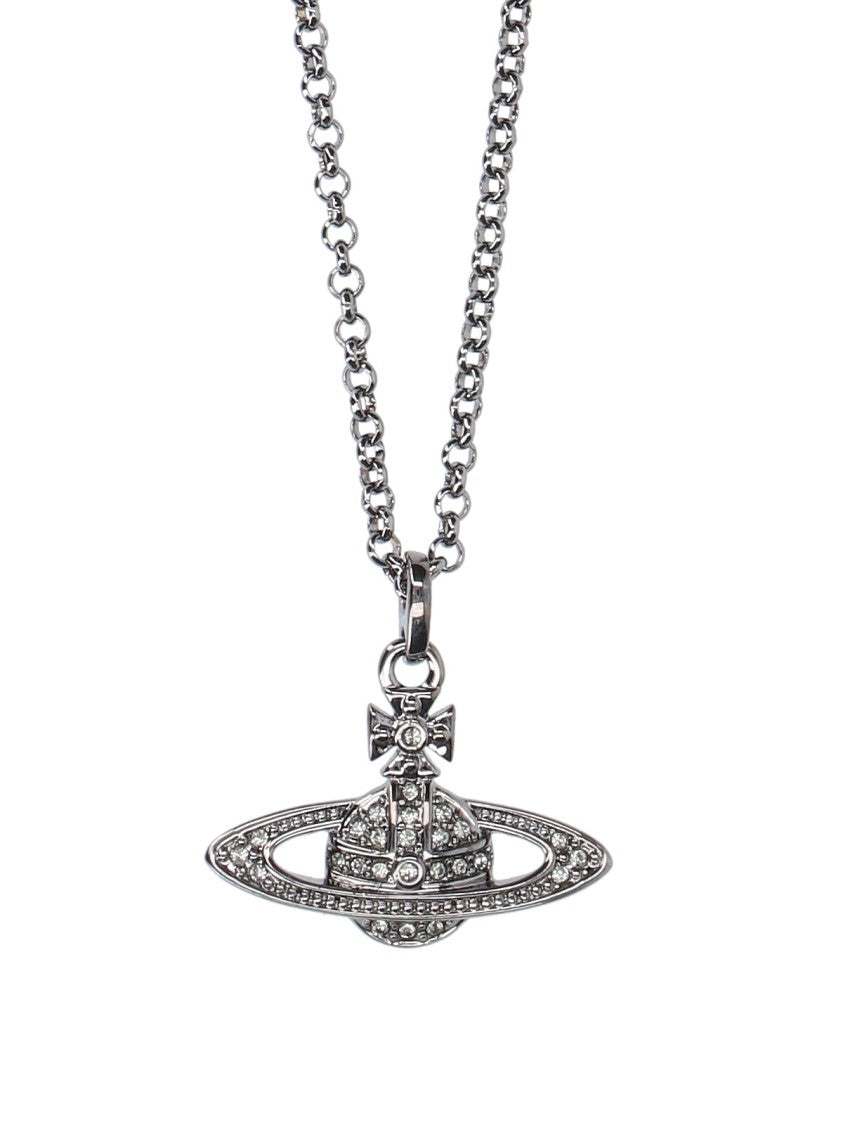 Vivienne Westwood Black Orb Charm Necklace