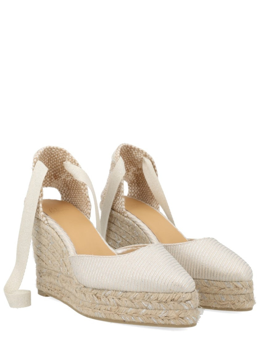Castaner Neutrals Joyce Pointed Jute Platform Sandals