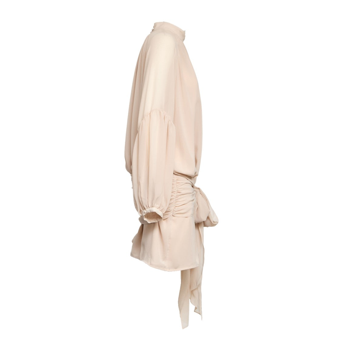 Rotate Chiffon Mini Dress With High Neckline