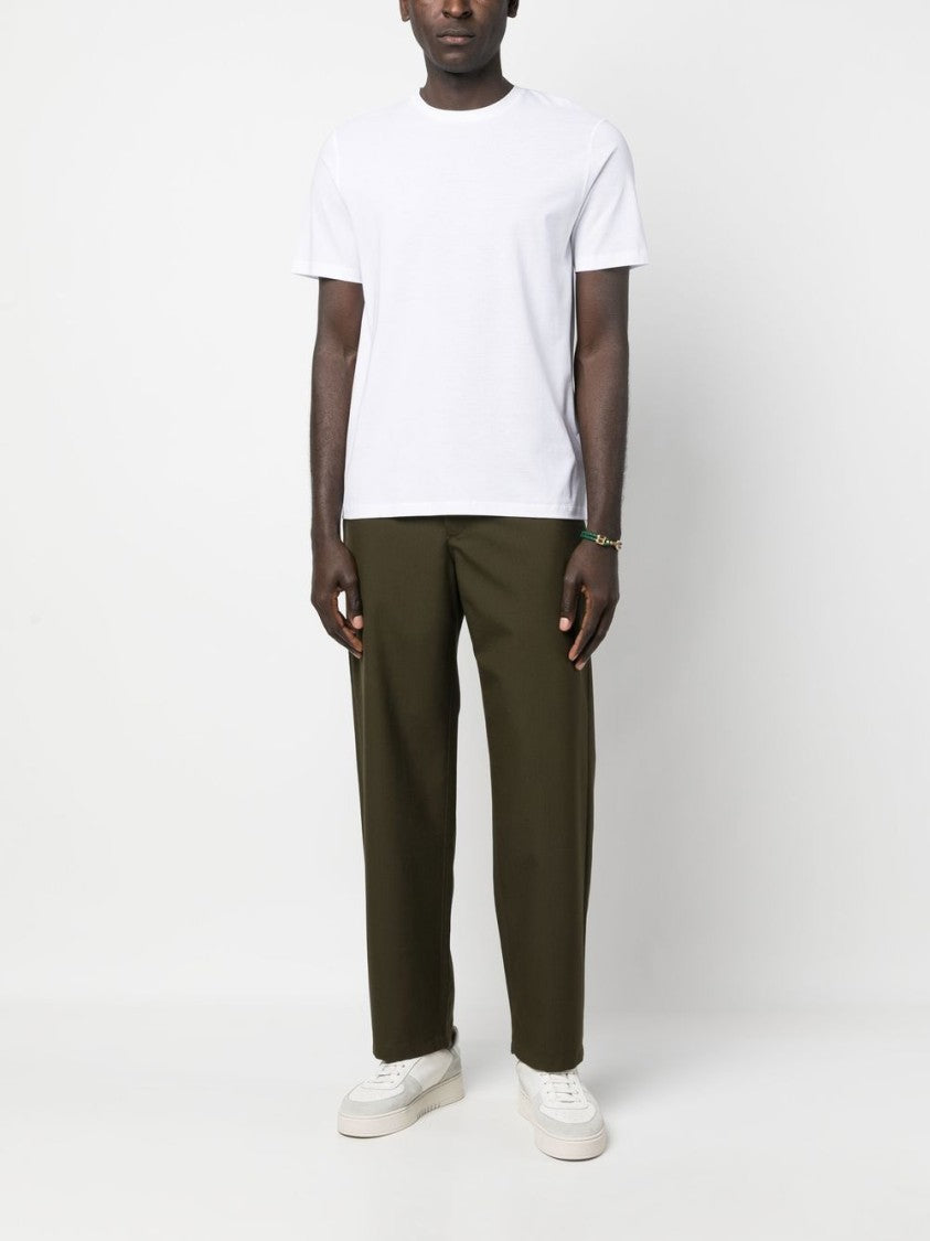 Herno Classic Crew Neck White T-Shirt In Soft Cotton