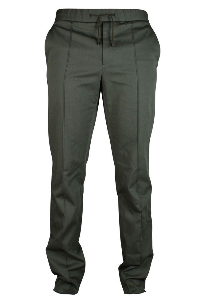 Valentino Garavani Casual Khaki Trousers With Drawstring Waist