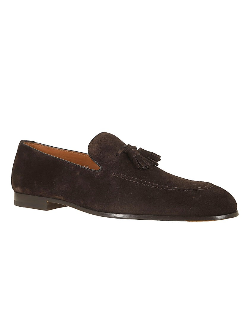 Doucal's Tassel Detail Calf Leather Moccasin