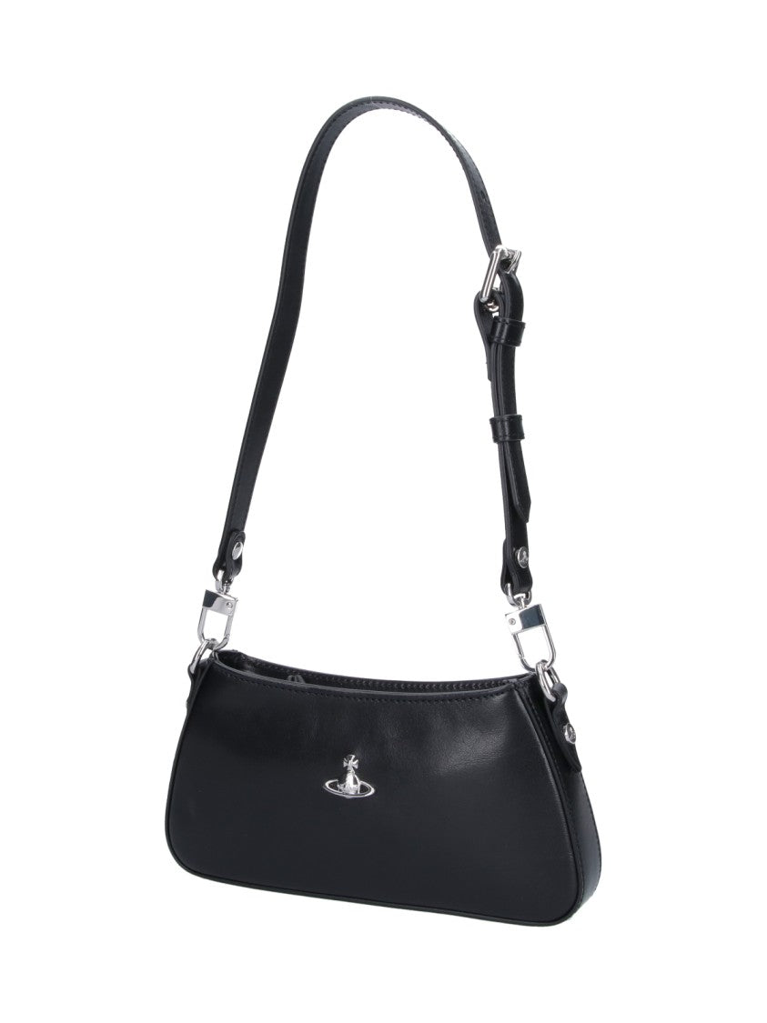 Vivienne Westwood Black Tasha Structured Leather Shoulder Bag