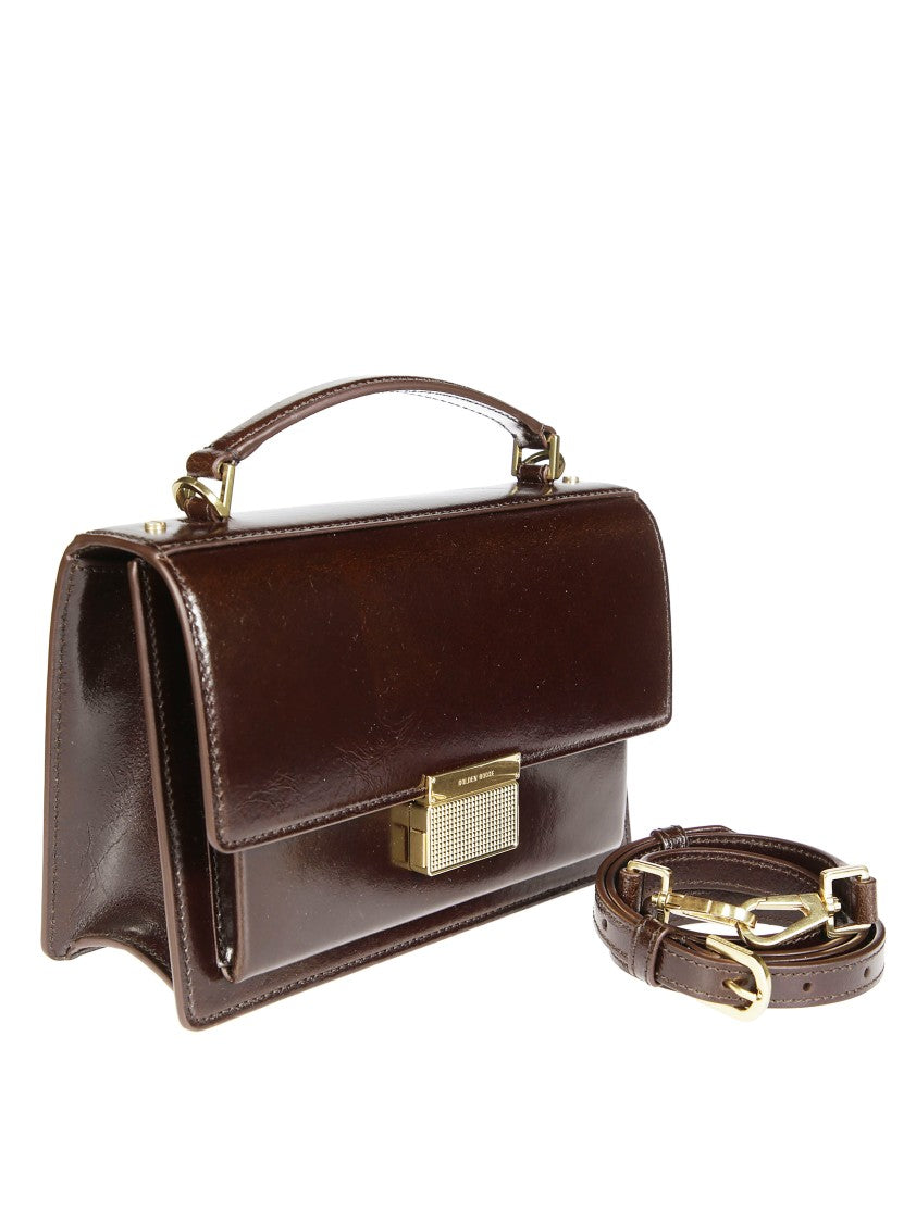 Golden Goose Structured Rectangular Handbag In Shiny Bovine Leather
