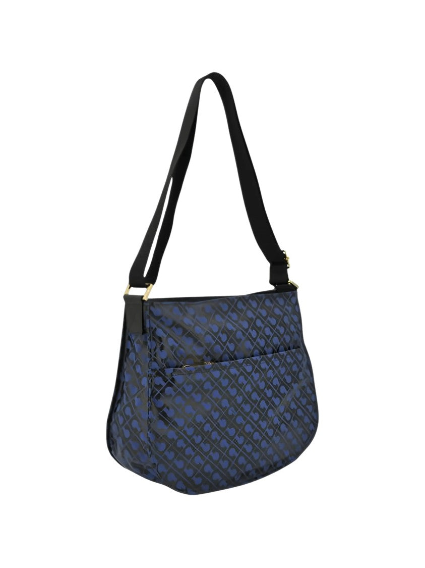 Gherardini Blue Monogram Canvas Small Satchel