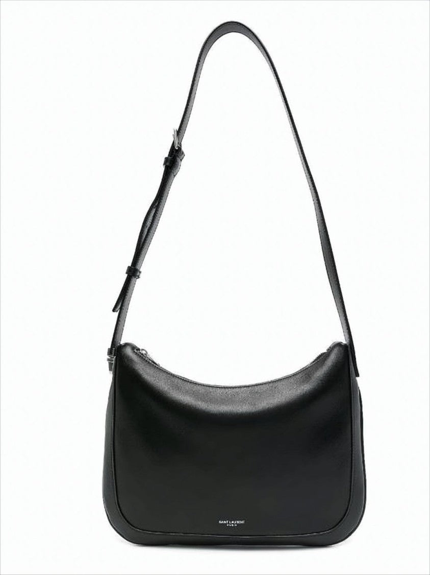 Saint Laurent Calf Leather Shoulder Bag With Adjustable Strap