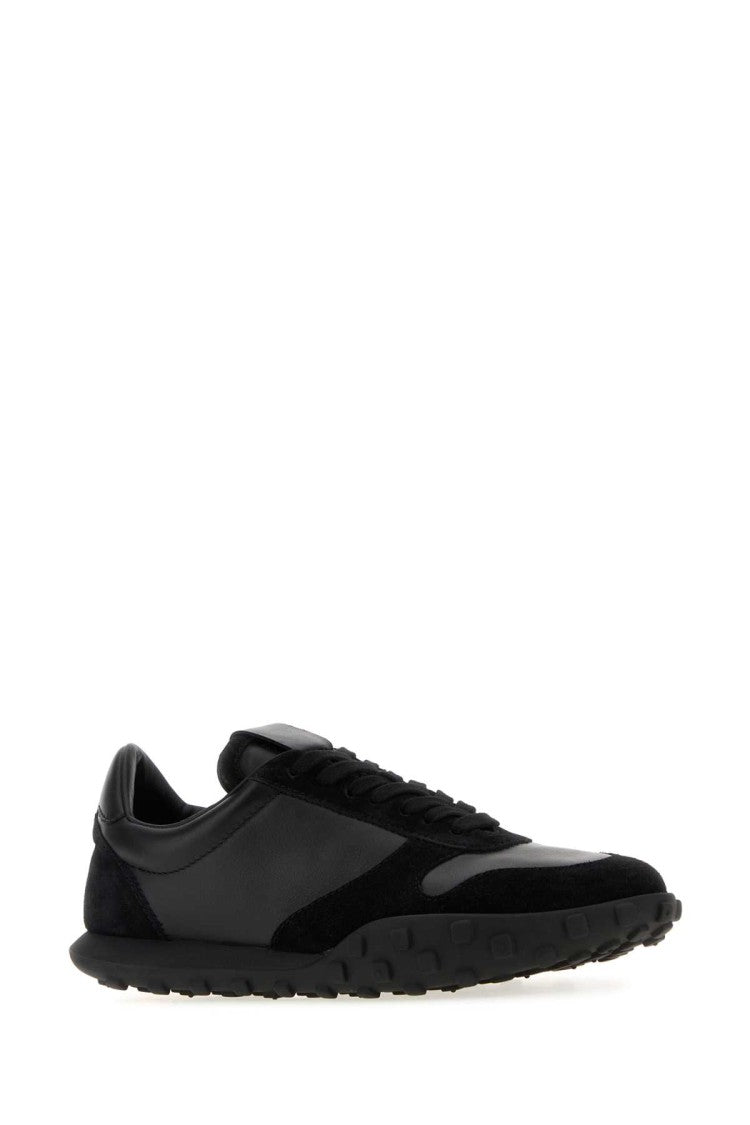 Jil Sander Black Nappa Leather And Suede Moon Sneakers