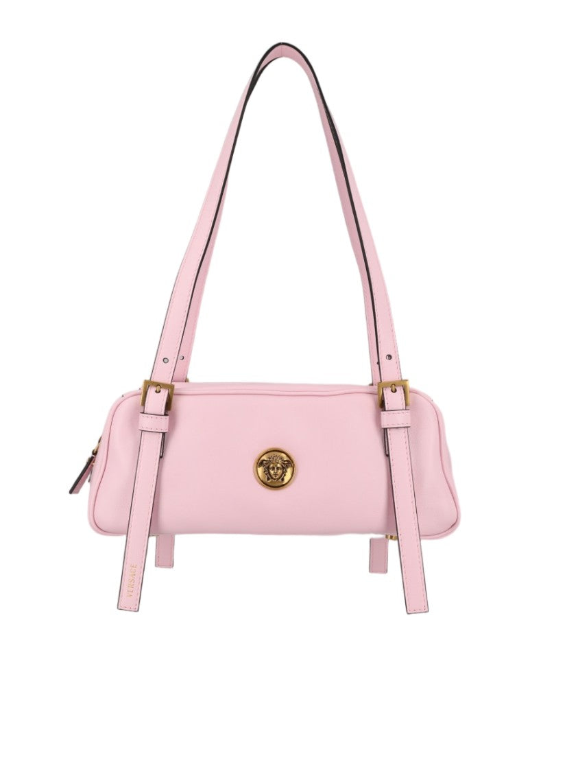 Versace Pink Rectangular Lambskin Shoulder Bag